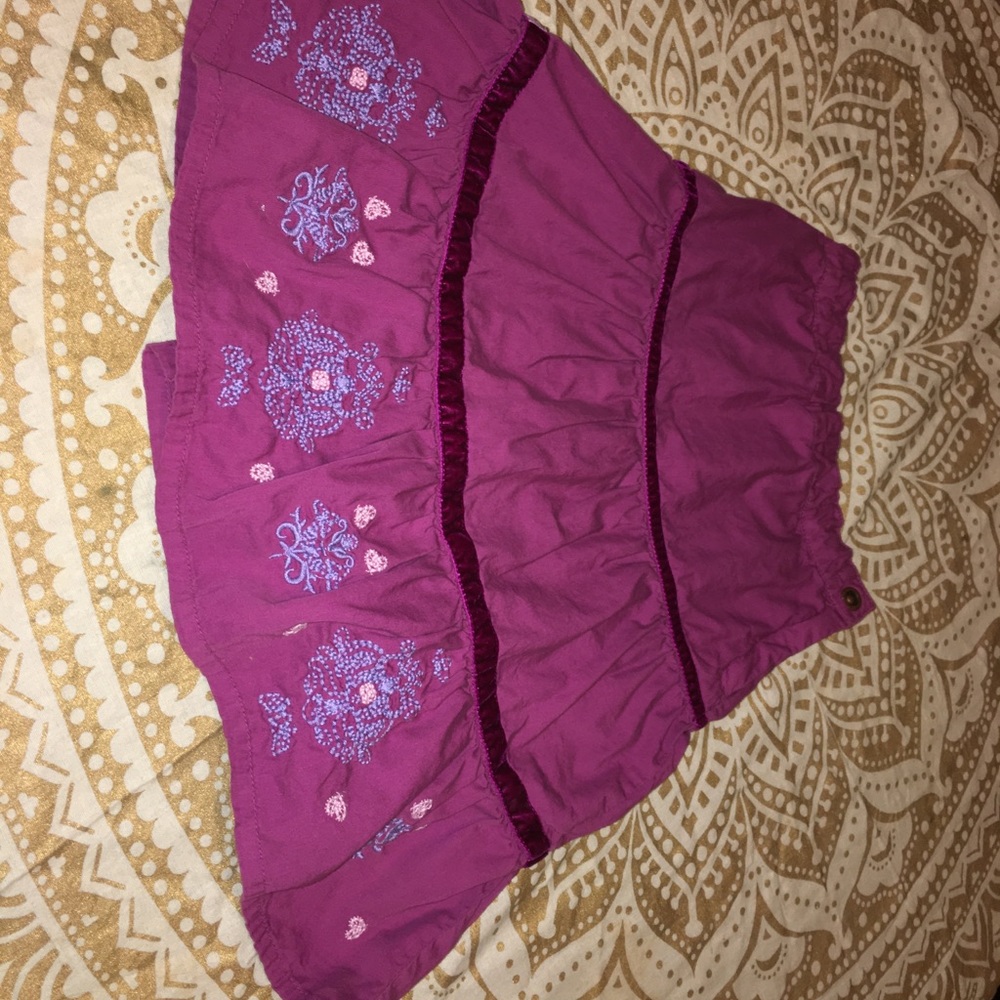 NAARTJIE tiered lined embroidered peasant skirt